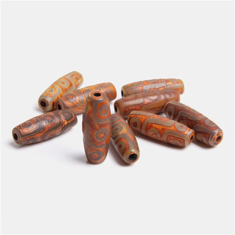 Тибетские Агаты бусины Dzi Agat овальной формы в форме яйца девять глаз античный