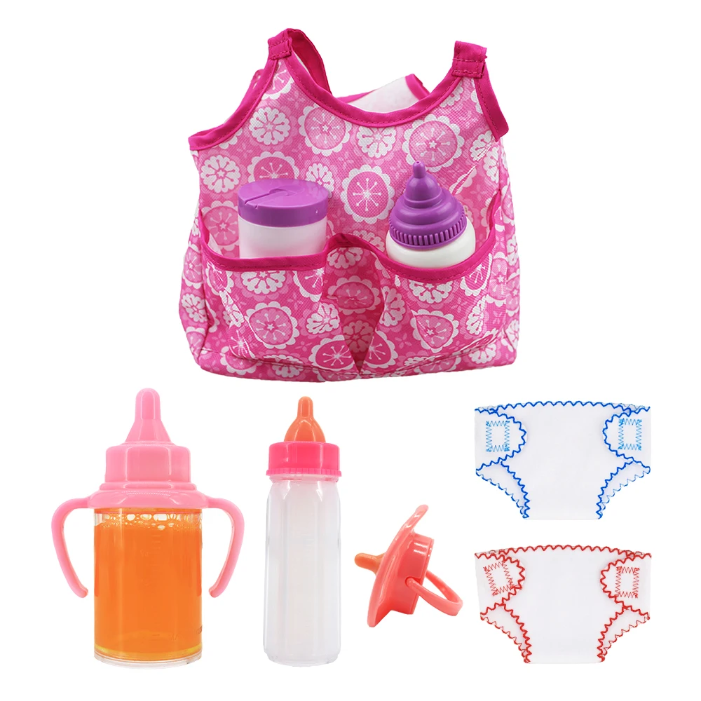 Детские бутылки пеленок Сумки из натуральной кожи для 43 см ухода за ребенком мам