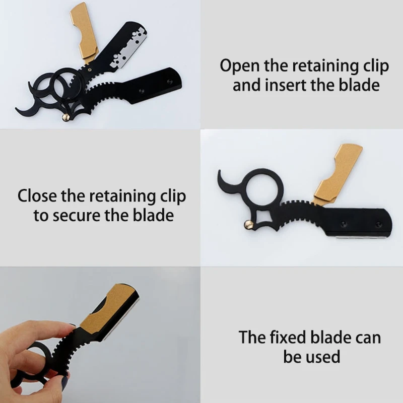 Бритва Парикмахерская с прямыми краями инструмент для стрижки бороды бровей