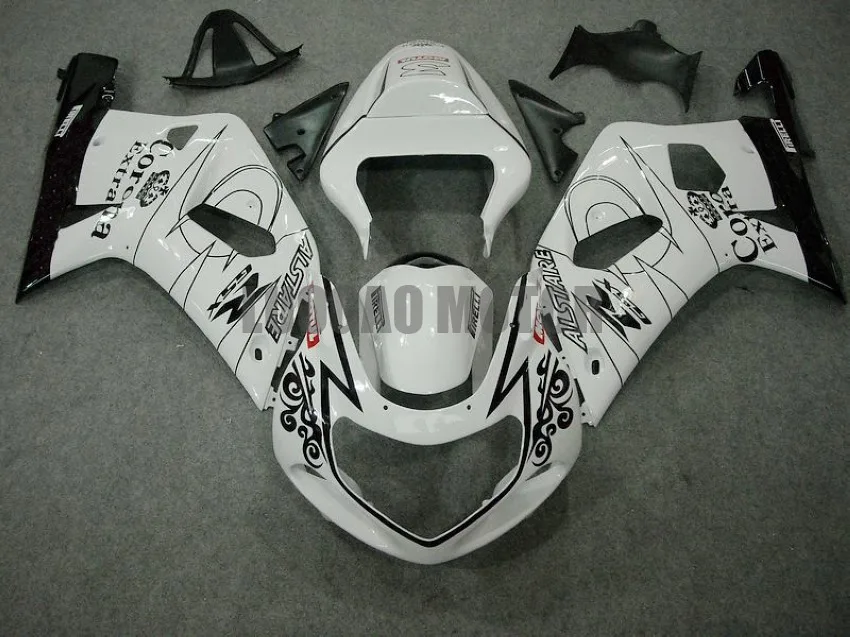 

Injetion комплект обтекателей кузова для SUZUKI GSXR600 750 01 02 03 K1 Gsxr600 белый корона Обтекатели комплекты GSXR600/750 2001 2002 2003
