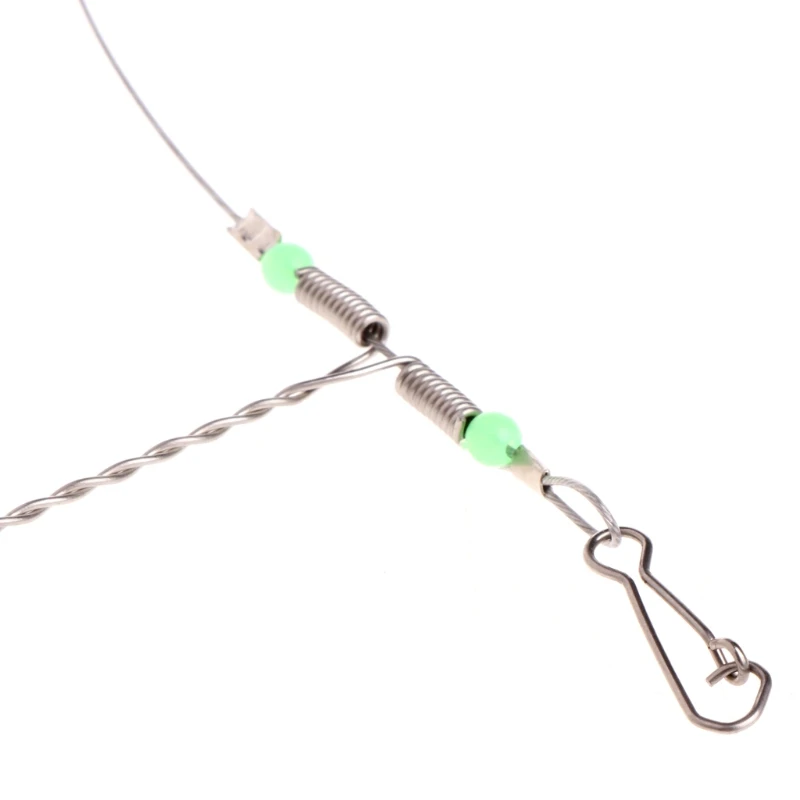 

69HD Sea Fishing Swivel String Hook Anti-Winding Steel Rigs Wire Leader Hooks Line