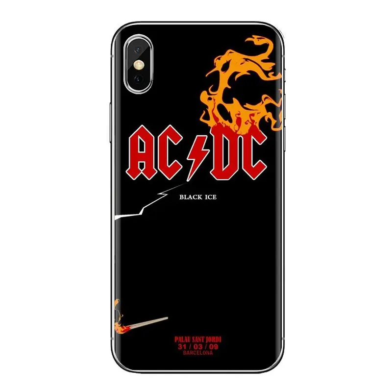 Для Xiaomi Redmi 4x3 3S Pro mi 3 4 4i 4C 5 5S Max Note 2 ac dc плакат ACDC Heavy Metal прозрачный чехол из