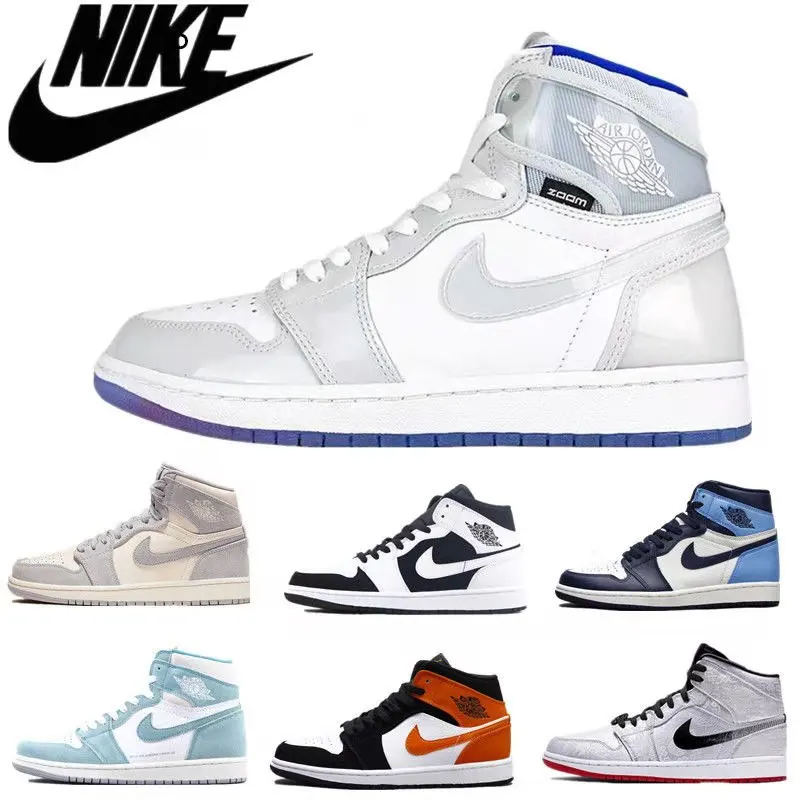 

AJ1 Black-White Basketball Shoes For Men Women High End Comfortable Sports Outdoor Sneakers Original