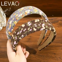 levao new product corduroy print headband small floral pastoral style autumn allmatch single product decorative hair accessories