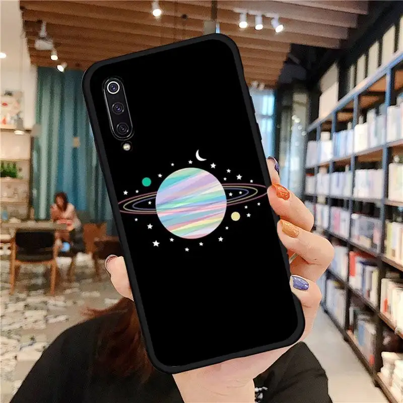

Starry Sky Space Moons Volcano Phone Case black For Xiaomi Redmi mi note 7 8t 9 9t 9s 8 10 10t 11 pro lite K20 max 3