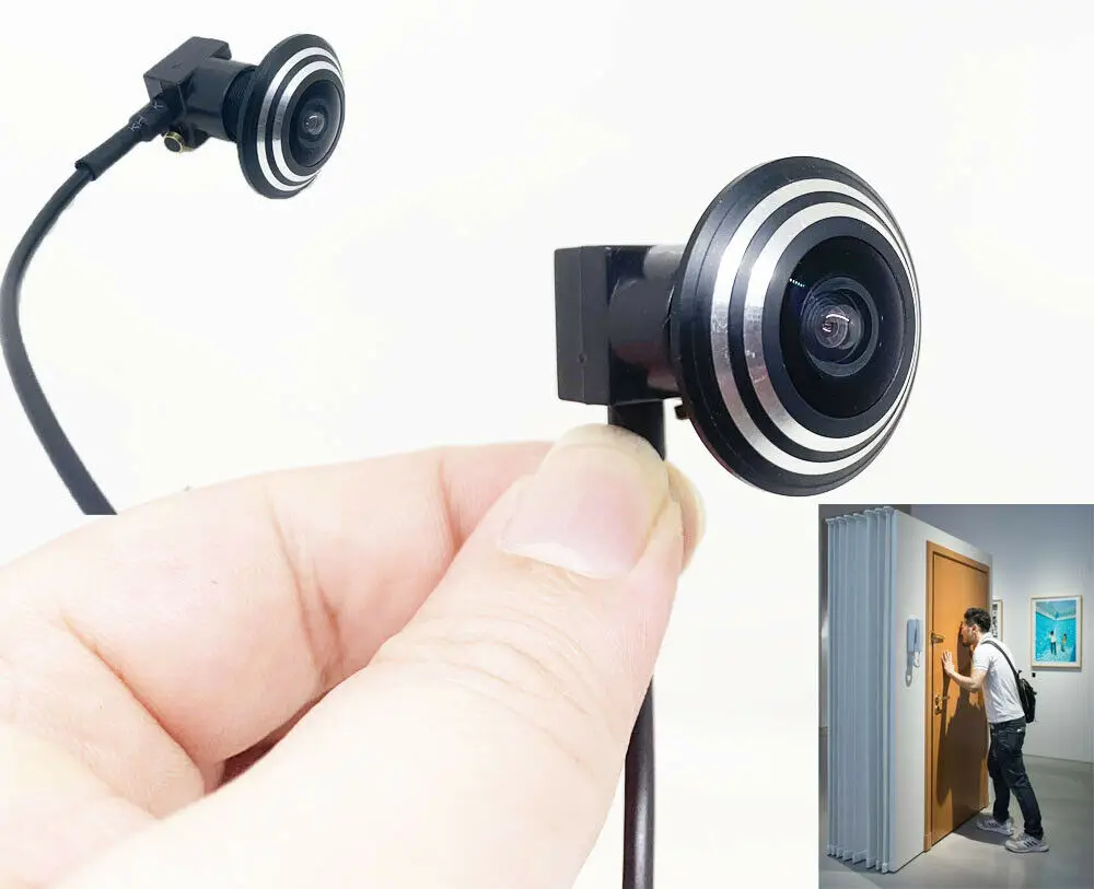 Мини микро AHD 1080P HD дверной глазок рыбий глаз Видео Аудио 150 градусов