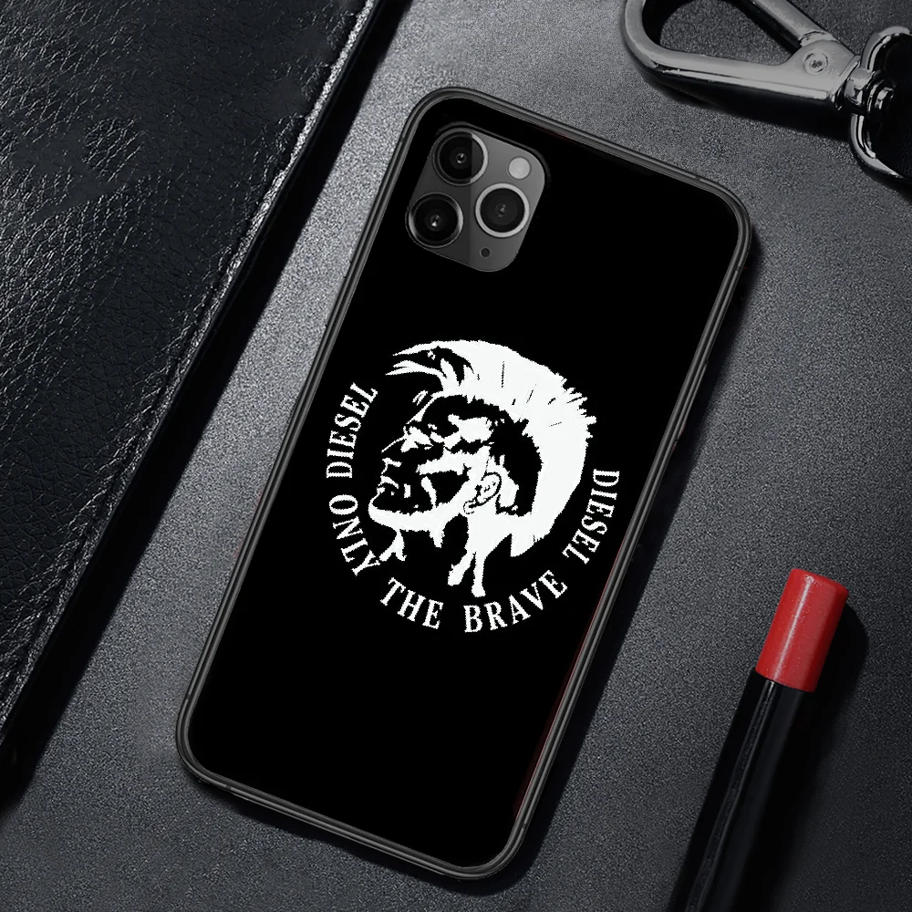 

DIESEL Luxury Fashion Brand Phone Case For iPhone 4 4s 5 5S SE 5C 6 6S 7 8 Plus X XS XR 11 12 Mini Pro Max 2020 black Cover