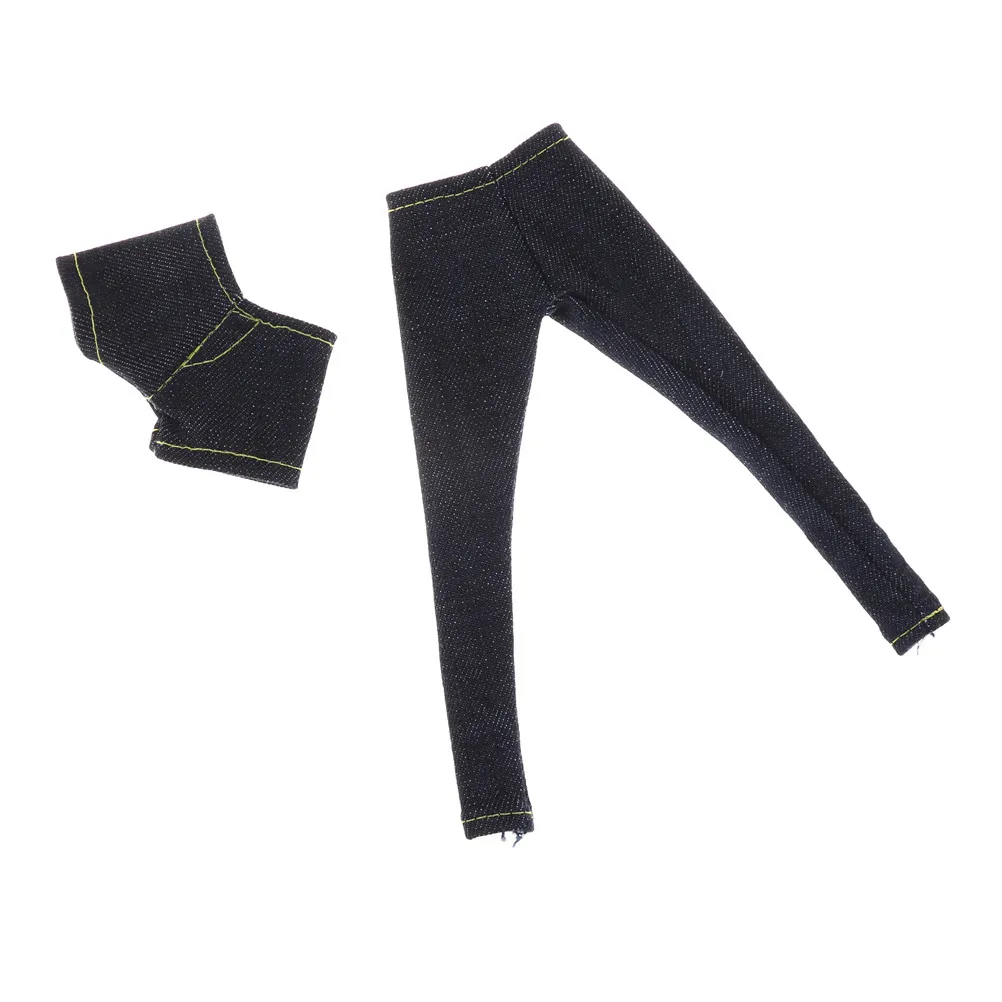 Высокое качество эластичные джинсы низ брюки длинные Одежда для кукол наряд