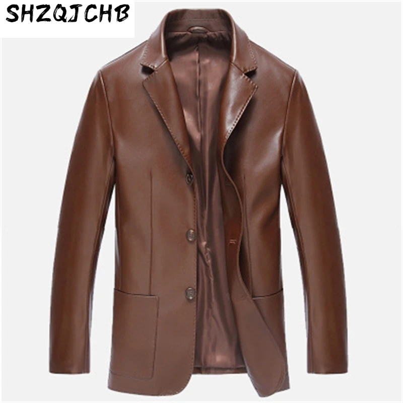 

JCHB 2021 New Brand Plus Size 3XL Pu Leather Casual Jackets streetwear Faux Jacket Men Windbreaker Outwear Male Coats LX1460