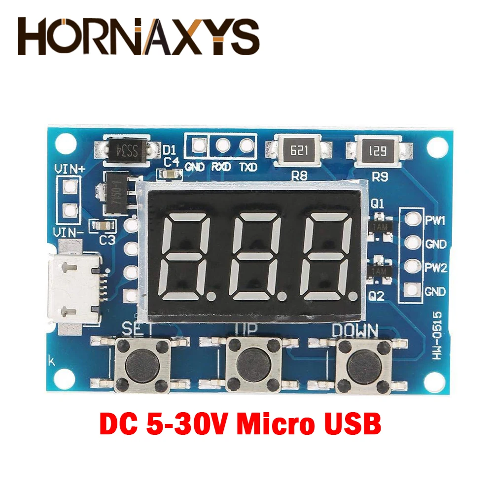 Постоянный ток 5-30 в Micro USB 5 В независимая мощность двухканальная цифровая