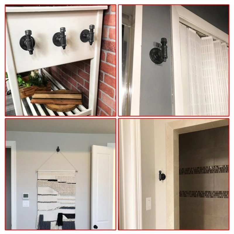 Промышленные железные трубки крючки для халата и полотенец настенный Декор дома