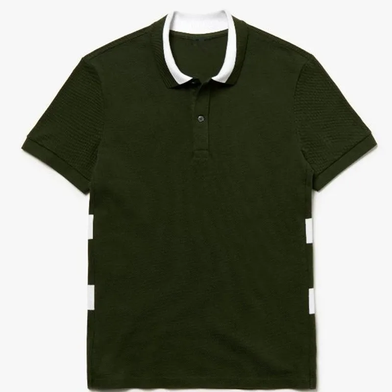 

Top quality Men's New crocodile Summer short sleeve polo shirts cotton casual solid color polo shirt men fashion homme