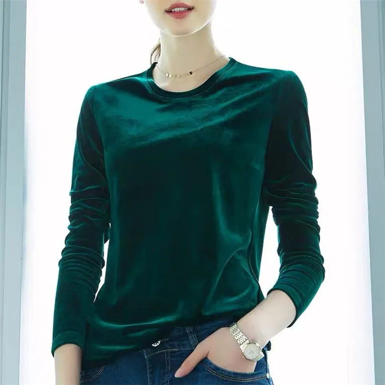 Украина женские велюровые блузки 2019 осень и зима офисная рубашка Топы Плюс