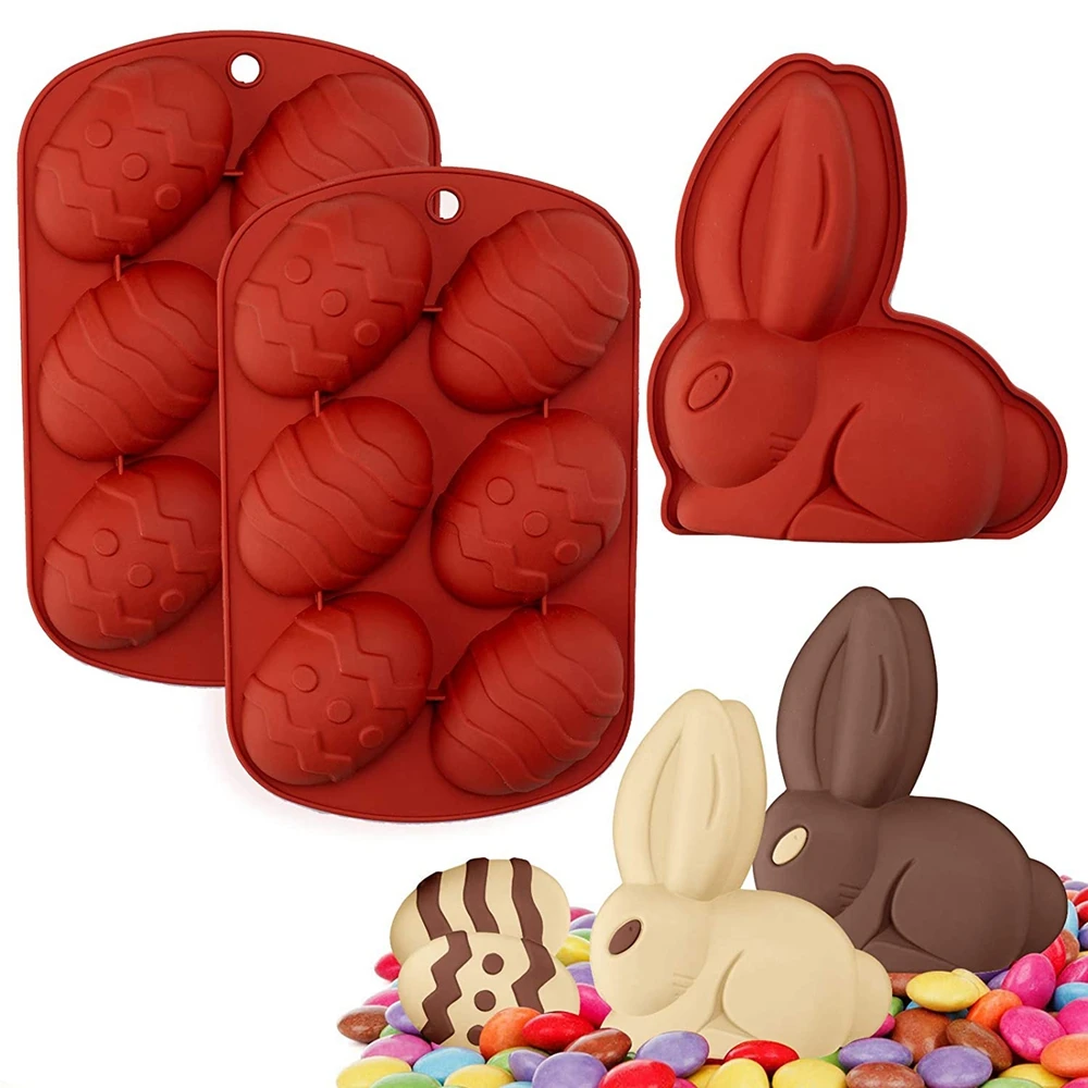 

Easter Egg Mold Temperature Resistant for Making Cakes Bread Mousse Jelly Cake Tools Decorating Fondant Cake Tool Cookery Molds