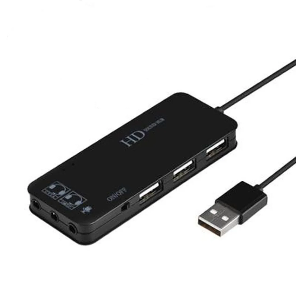 Звуковой адаптер с несколькими USB-портами микрофон 7 1 каналов звуковые карты