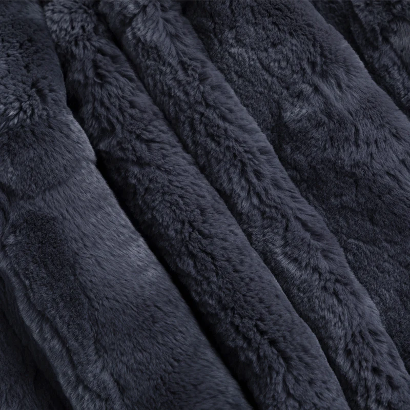 Натуральная зимняя куртка с подкладкой из кроличьего меха женская одежда