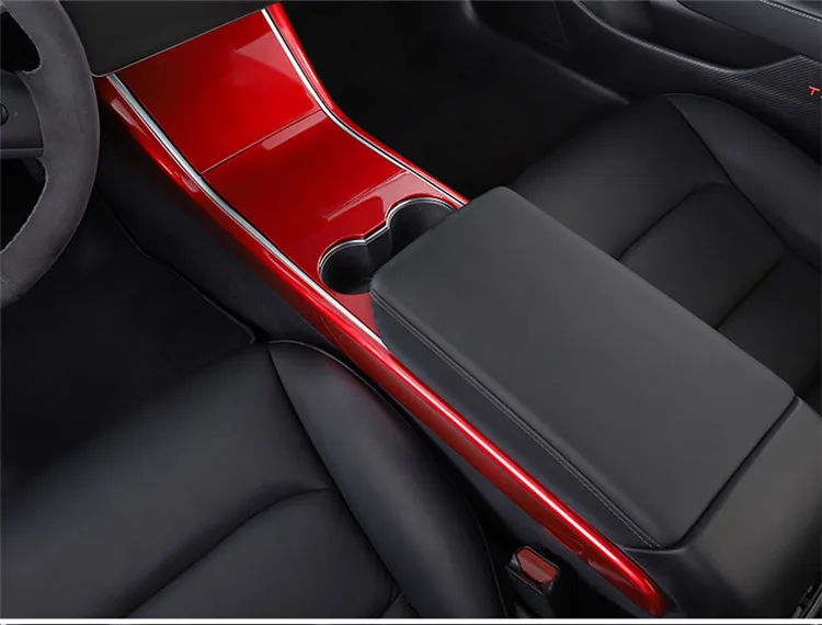 Интерьерные аксессуары для Tesla модель 3 model3 центральная консоль держатель для стакана, хранение коробки педали крышка декоративная наклейка на рамку