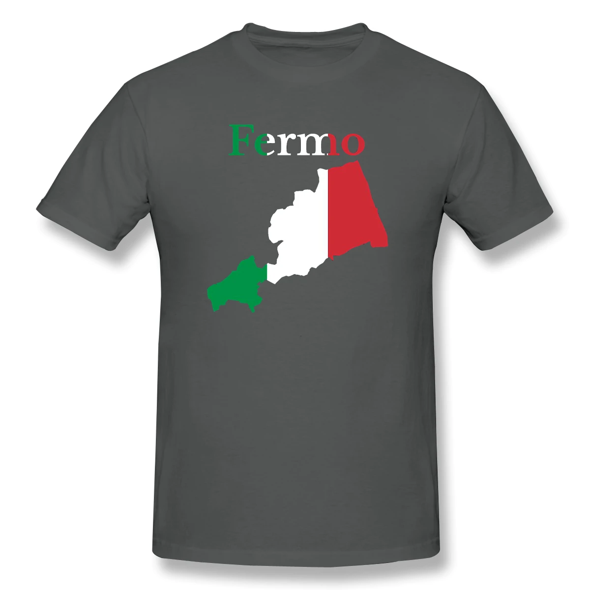 Province Of Fermo Map Italian Men's Basic Short Sleeve T-Shirt Funny Graphic R282 Tshirt USA Size | Мужская одежда