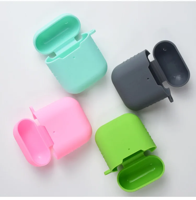

Soft Silicone AirPods2 generation protective case Dust cover protective storage case Apple Pro Bluetooth earcase