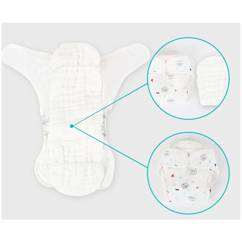 Многоразовые детские подгузники стираемые тканевые трусики на подгузник для