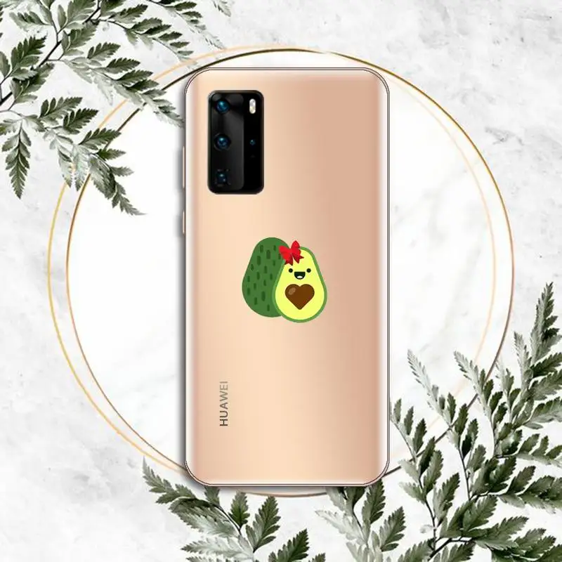 

avocado Phone Case Clear Transparent for huawei honor P 40 30 20 lite Pro 10 i 8 9 x p smart 2019