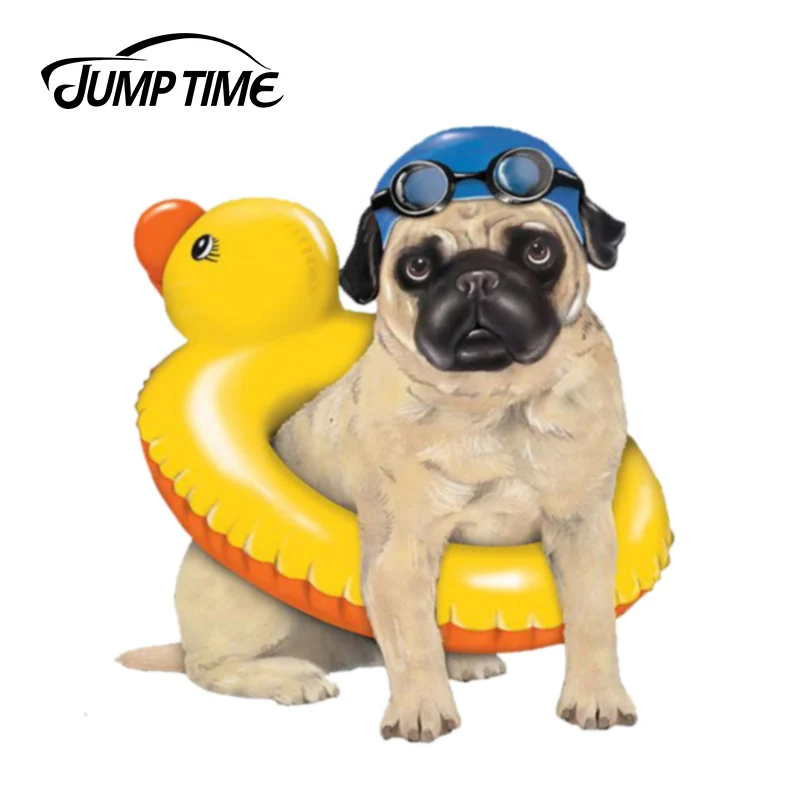 

JumpTime 13 см x 12,2 см для панель в форме французского бульдога Плавание винил JDM забавных наклеек машина, бампер, окно наклейка Водонепроницаемый...