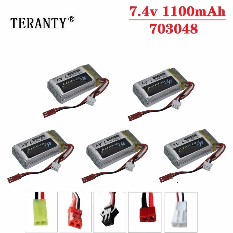 Обновление 7 4 v 1100 мА/ч 703048 Lipo Батарея для MJXRC X600 U829A U829X F46 X601H JXD391 FT007 батареи