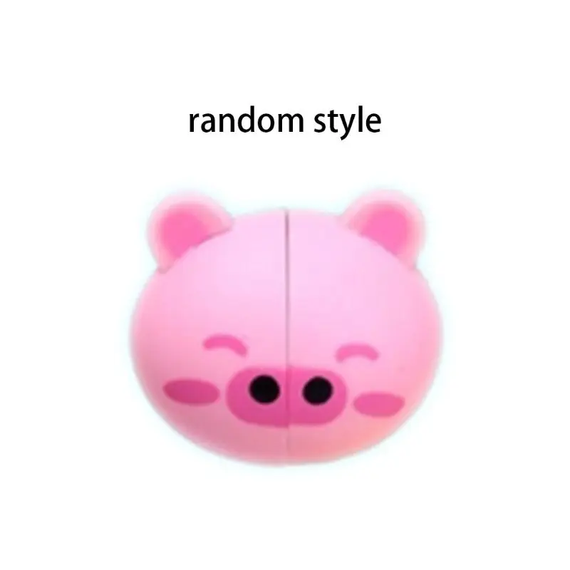

Kids Cute Cartoon Animal Head Shaped Toothbrush Holder Cover Two Suction Cup Colored Wall Mounted Bathroom Accessories K3NE