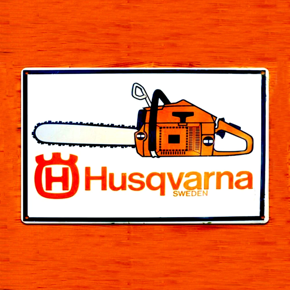 Husqvarna цепные пилы ферма деревенский Ретро Винтаж жестяная вывеска Бар паб дома металлический плакат стены Искусство Декор