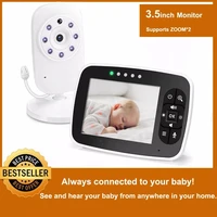 wireless baby monitor3 5 inch lcd screen display infant night vision cameratwo way audiotemperature sensoreco modelullabies
