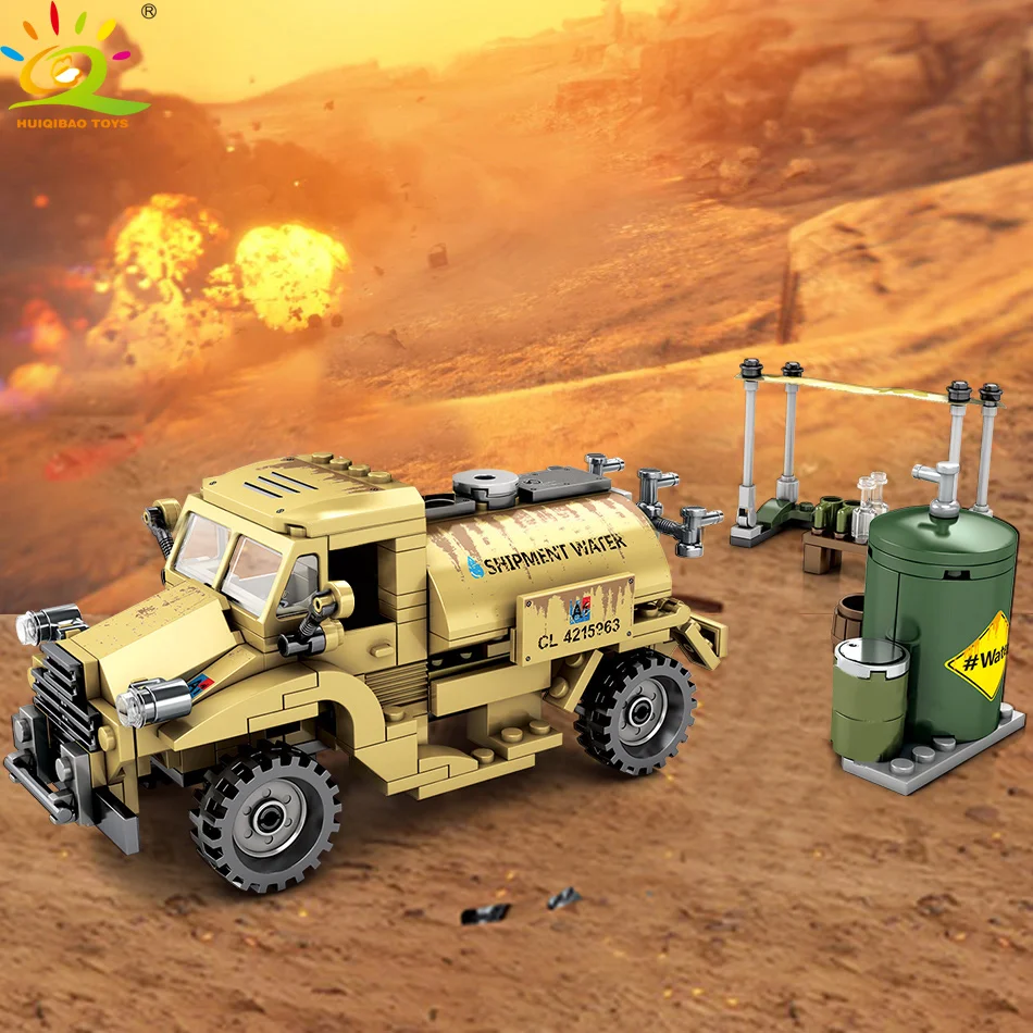 Игрушки 284 шт армия Канада WW2 Танк грузовик Miliary строительные блоки автомобиль