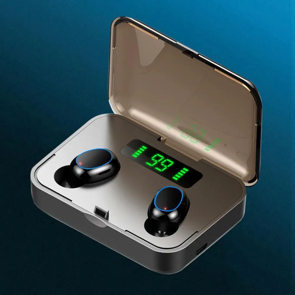 Беспроводная гарнитура A2S TWS с сабвуфером и цифровым дисплеем, беспроводная Bluetooth 5,0 8D