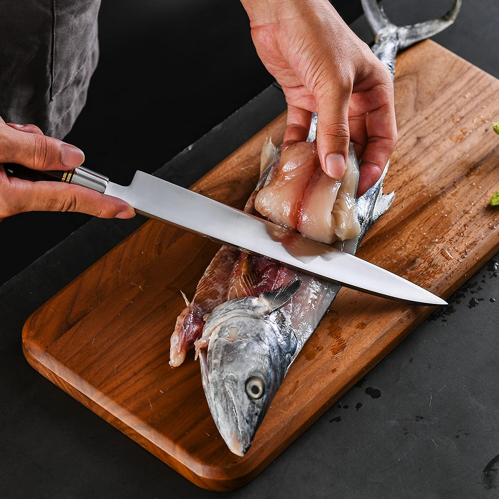 Hight Quality 10 inch Sushi Knife Japanese Yanagiba Salmon Knive Germany 1.4116 Steel With Dalbergia Handle | Дом и сад