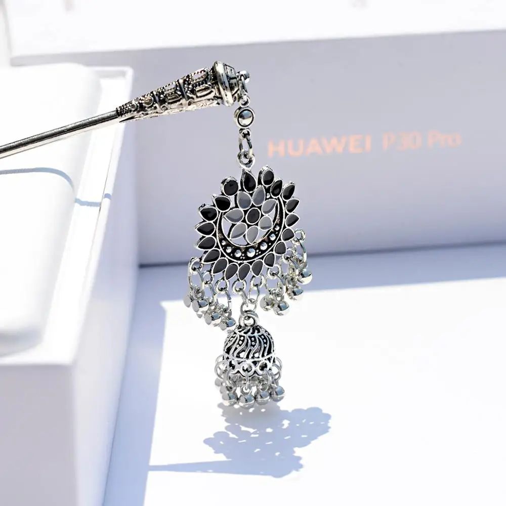 

Boho Hairpins For Hair Accessories Beads Bells Headdress Hair Tiara Vintage Handmade Hairpin Indian Jewelry Gift For Women Girls