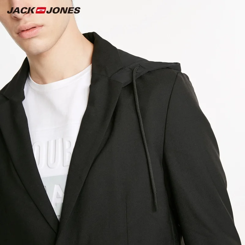 JackJones Мужской приталенный модный шерстяной Повседневный Блейзер Мужская одежда