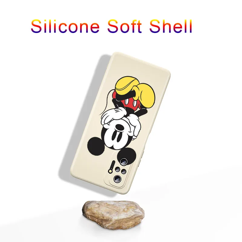 Liquid Silicone Soft Cover Cool Mickey Mouse For Xiaomi Redmi Note 10 10T 9 9T 8T 9S 8 7 6 5 5A Pro Max Phone Case