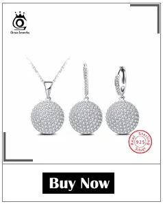 ORSA JEWELS женское ожерелье и серьги из натурального 925 пробы серебра с AAA CZ полым дизайном в богемном стиле, Женские Ювелирные изделия SS08