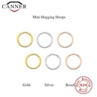 Женские серьги-кольца CANNER, простые серьги из стерлингового серебра 925 пробы, тонкие ювелирные украшения