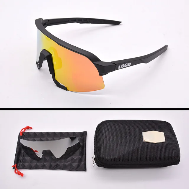S3 Outdoor Sports Cycling Sunglasses 100 MTB Mountain Bike Cycling Goggles UV400 Peter Men Bicycle Glasses 3 lens Unisex Eyewear - Цвет: 9