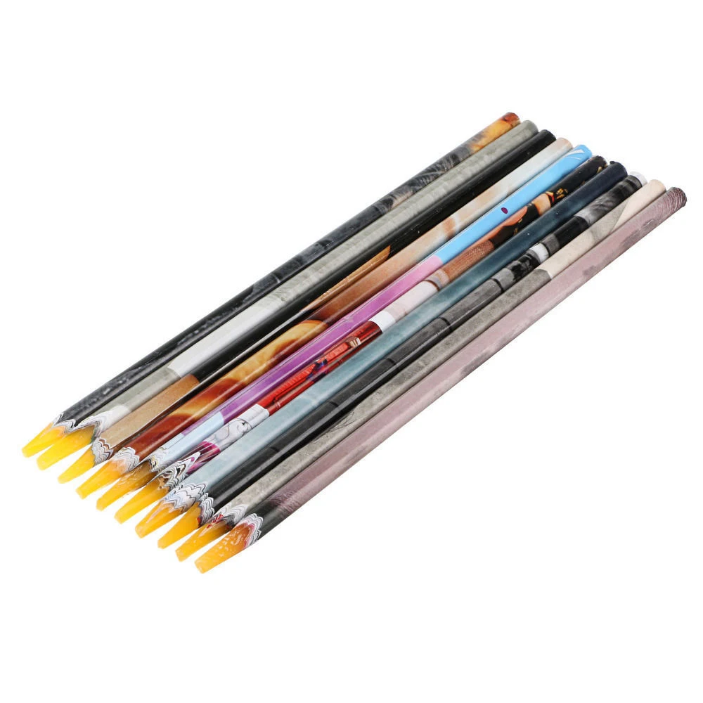 

2pcs/lot Nail Art Self-adhesive Wax Pen Nail Rhinestone Picker Pencil Gem Diamond Crystal Pick Up Tool For Crayon Nail Art Tools