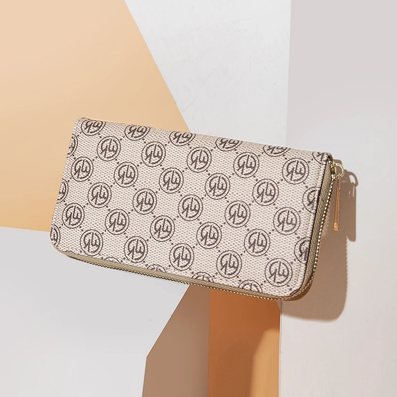 MARRY KORS, женские кожаные кошельки на молнии, бежевый карман для телефона, кошелек, держатель для карт, Женский Длинный кошелек, портмоне, держатель для карт, клатч
