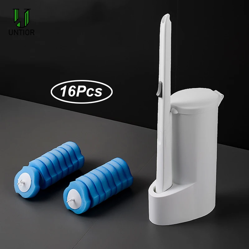 

UNTIOR Disposable Toilet Brush Without Dead Angle Cleaning Toilet Brush Household Long Handle Cleaner Tool Bathroom Accessories