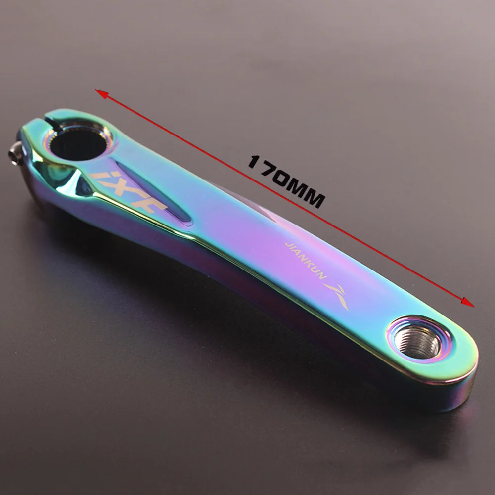 

New MTB Road Bike Bicycle Crank Set Arm 170mm 104BCD Aluminum Alloy Rainbow Compatibility Bicycle Parts Durable