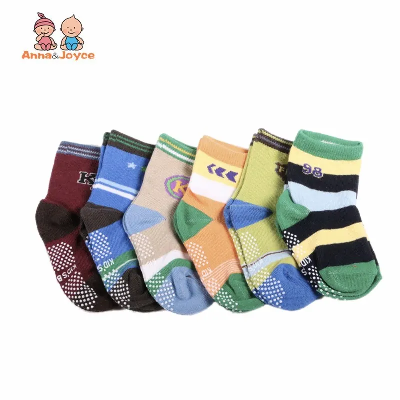 Calcetines antideslizantes para beb&eacute;, zapatillas casuales para ni&ntilde;o reci&eacute;n nacido, 12 par/lote-4
