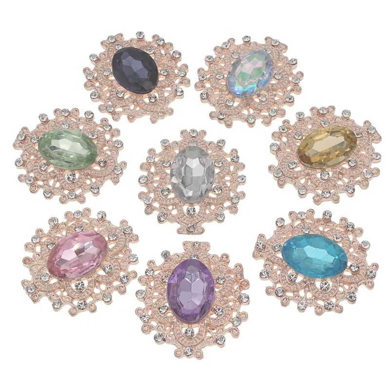 26 мм стразы из розового золота декоративные пуговицы для творчества от