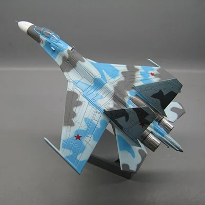 1/100 военная модель игрушки F14 Tomcat F-14A/B AJ200 VF-84 истребитель ВМС США ВВС литой металлический самолет модель игрушка - Color: SU-27