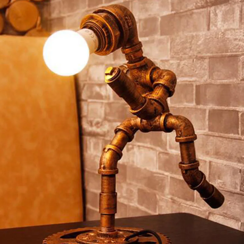 Декоративная люминесцентная лампа для стола декоративная винтажная