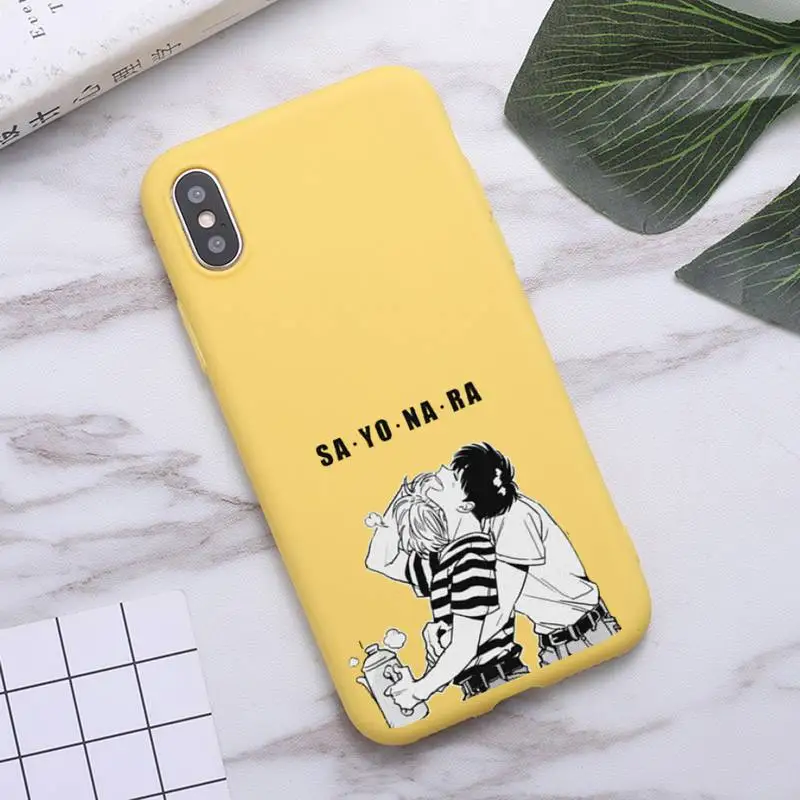 

Banana Fish Anime art japanese anime High quality Phone Case Candy Color for iPhone 6 7 8 11 12 s mini pro X XS XR MAX Plus