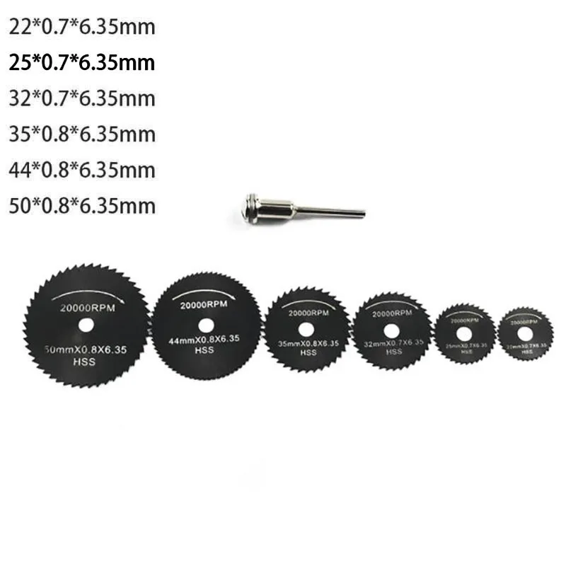 

7pcs Set HSS Saw Cutter Disc Wheel For Woodworking Plastic Copper Cutting Tools
