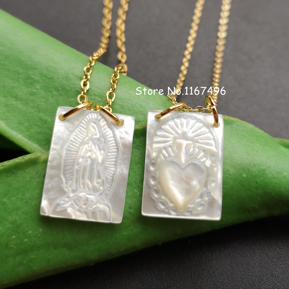 10 шт./лот смешанный дизайн натуральный перламутровый корпус ожерелье святое